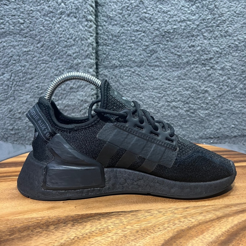 Adidas NMD R1 Mens Black‎ Casual Lifestyle Lace Up Sneakers Shoes Size 4 - Picture 10 of 12